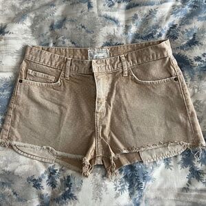 Current Elliott Ex-Boyfriend Khaki Dot Shorts, Size 26